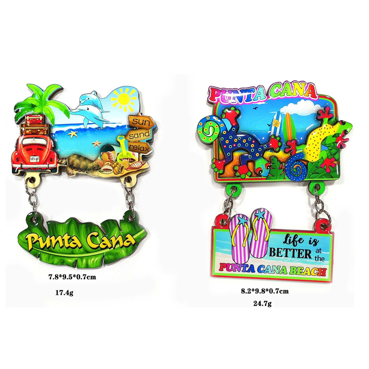 Reka Bentuk Mediterranean 3D Magnet peti sejuk cenderamata