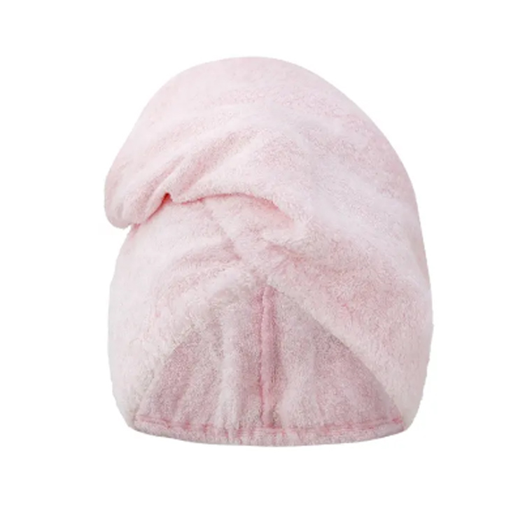 Penyerap Pink Bambu Microfiber Hair Turber Tuala Balut