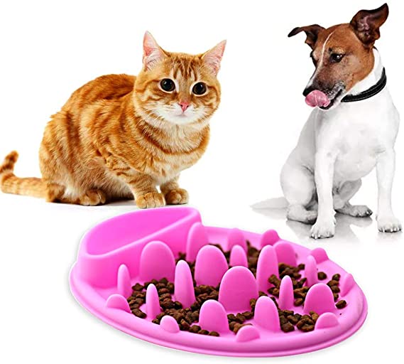 Anti Chocking Silicone Pet Dog Fun Slow Feeder Cat Bowl