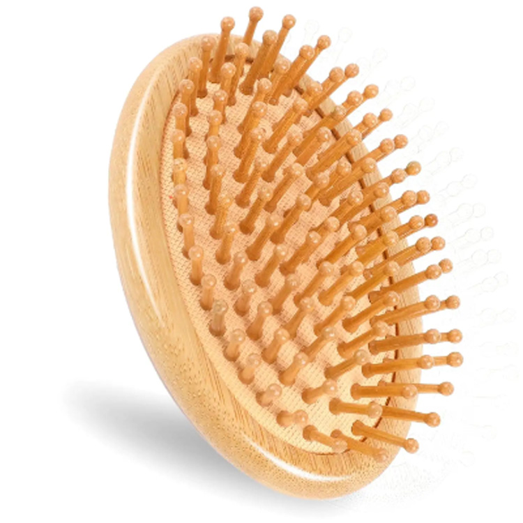 Urut Buluh Kayu Portable Anti-Static Mini Hairbrush