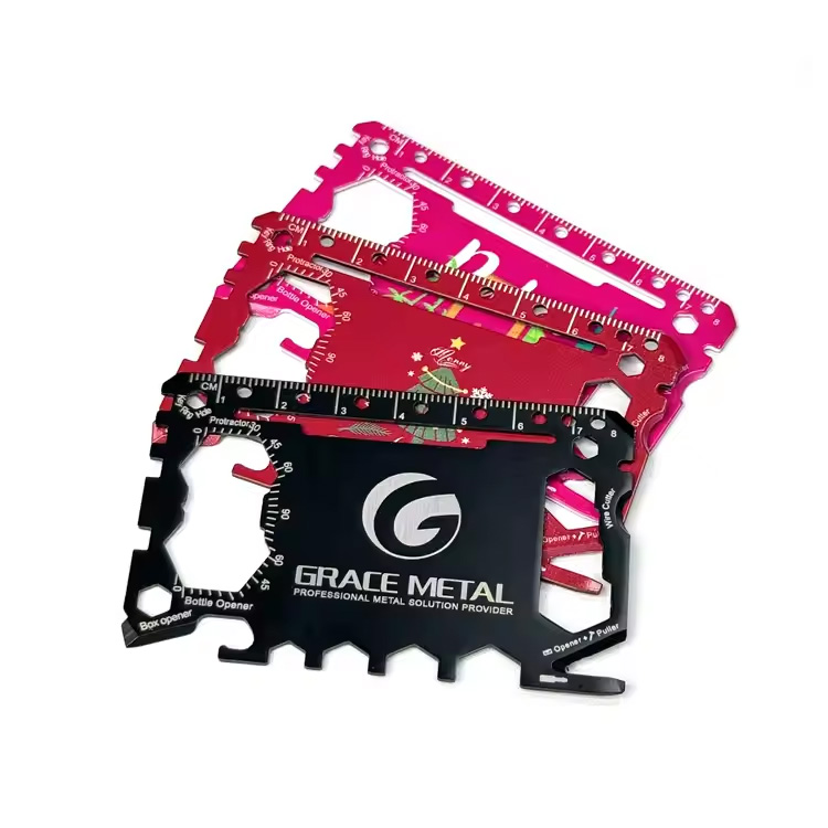 Logo tersuai Alat Kad Fungsi Multi Stainless Steel