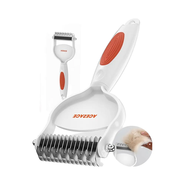 Anjing Dogs Deshedding Rake Rake Long Hairy Grooming Alat
