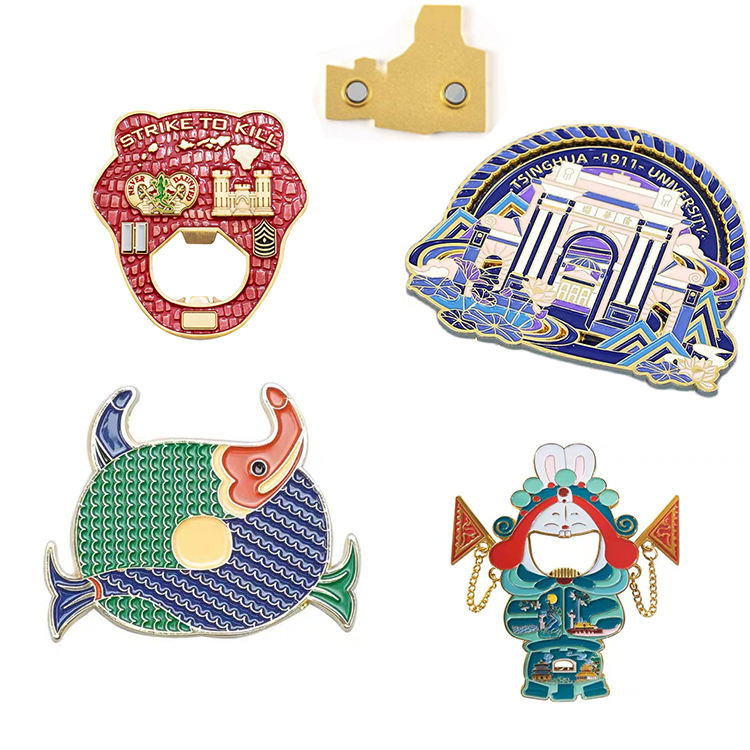 Magnet peti sejuk kulat logam glitter magnet promosi