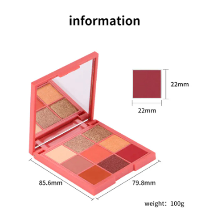 Solek shimmer matte 9 warna palet eyeshadow persegi