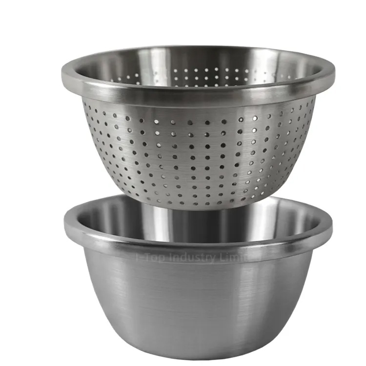 Mixing Bowl Set Colander Multipurpose Functions Salad Bowl