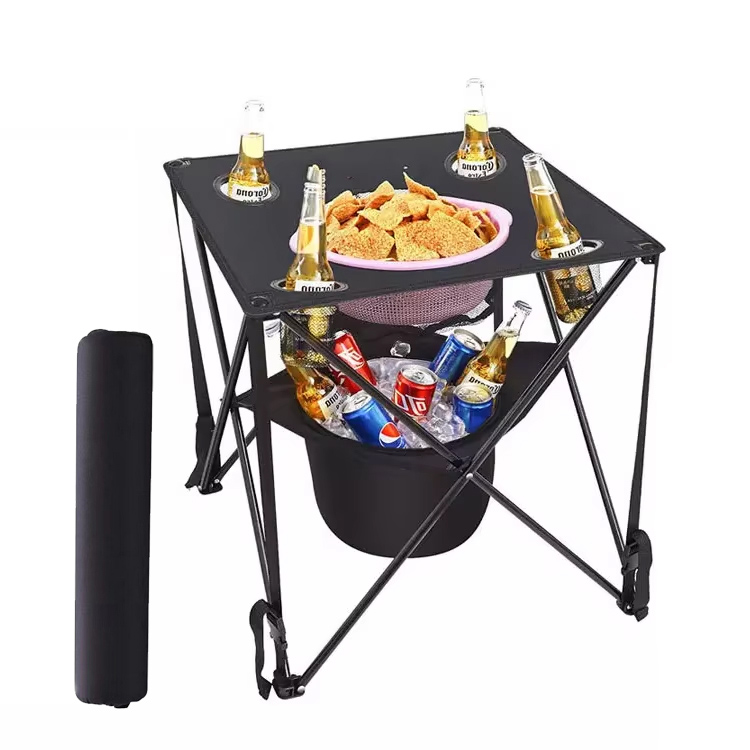 Meja lipat besi mudah alih moden untuk bar rumah luaran