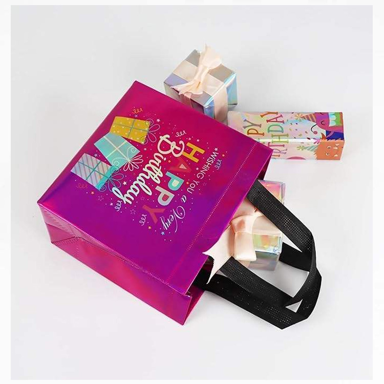 Beg hari jadi yang tidak diselaraskan warna yang diselaraskan dengan pelbagai saiz