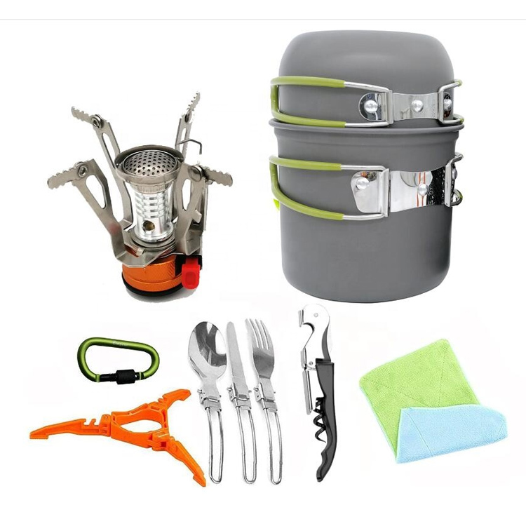 Set Memasak Memasak Berhiking Portable Luaran