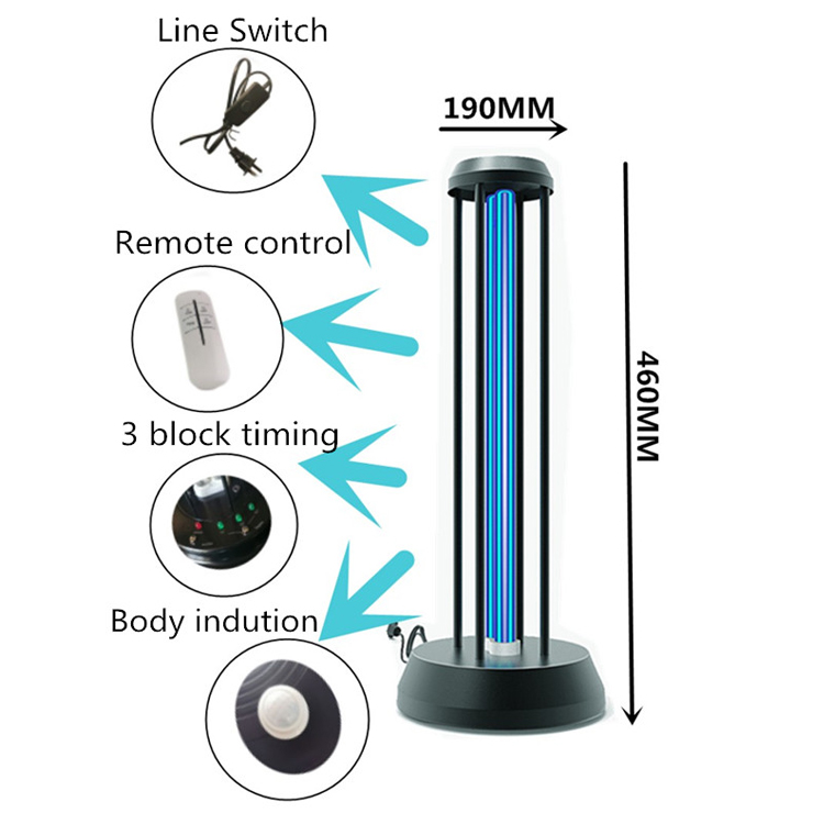 Lampu Pembasmian Kuman UV Pembasmian Ozon