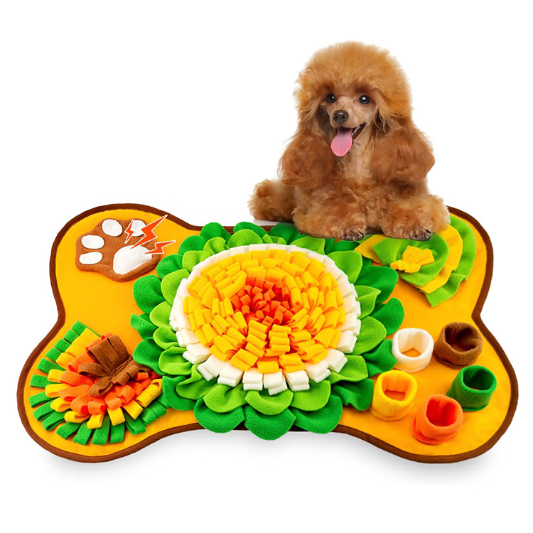 Mainan Teka-teki Haiwan Peliharaan Slow Feeder Training Dog Snuffle Mat