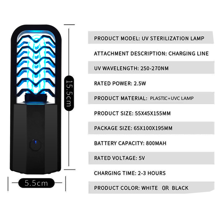 Pensteril Pembasmian Kuman Lampu UV Mudah Alih