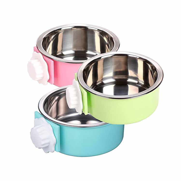 Mangkuk Air Makanan Pet Pet Pet Stainless Steel Tahan Karat yang boleh ditanggalkan