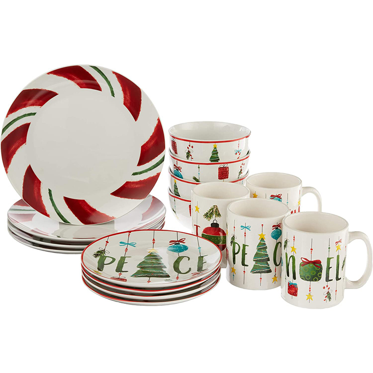 Set Makan Malam Percutian Porselin Parti Makan Stoneware