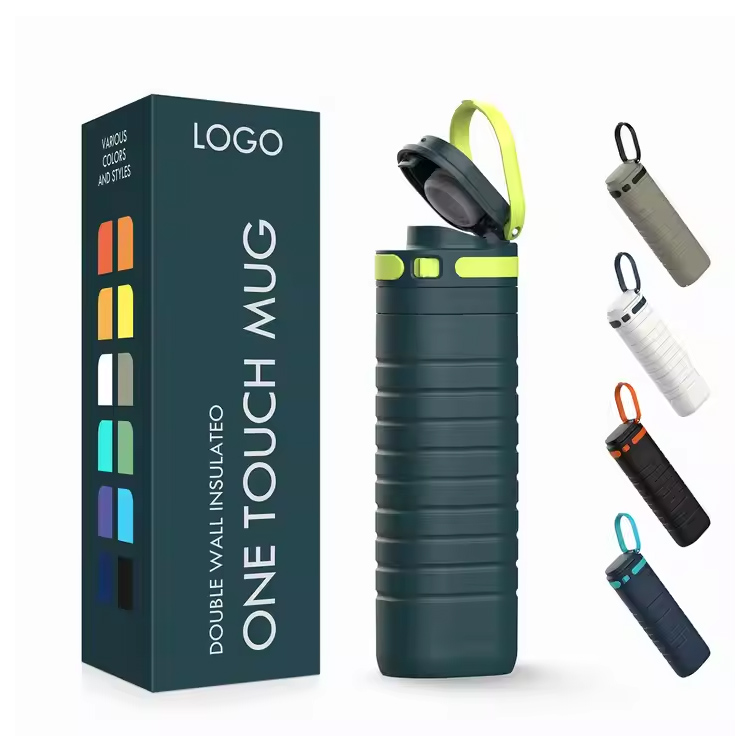 Sentuh tudung 500ml keluli tahan karat vakum mug perjalanan bertebat