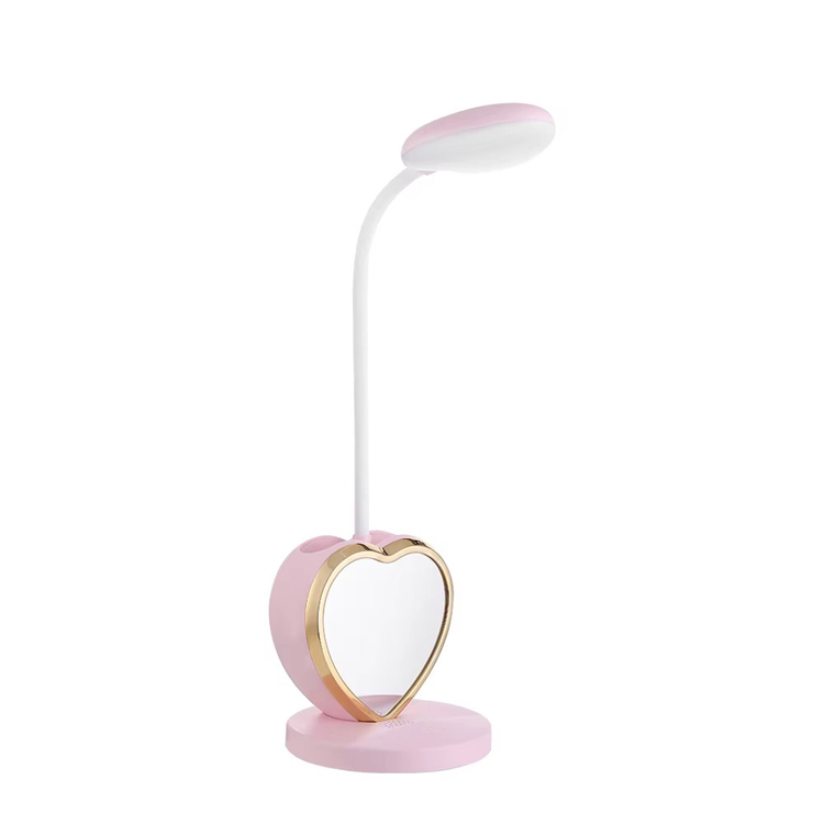 USB Rechargeable Touch Makeup Mirror Love Table Lamp